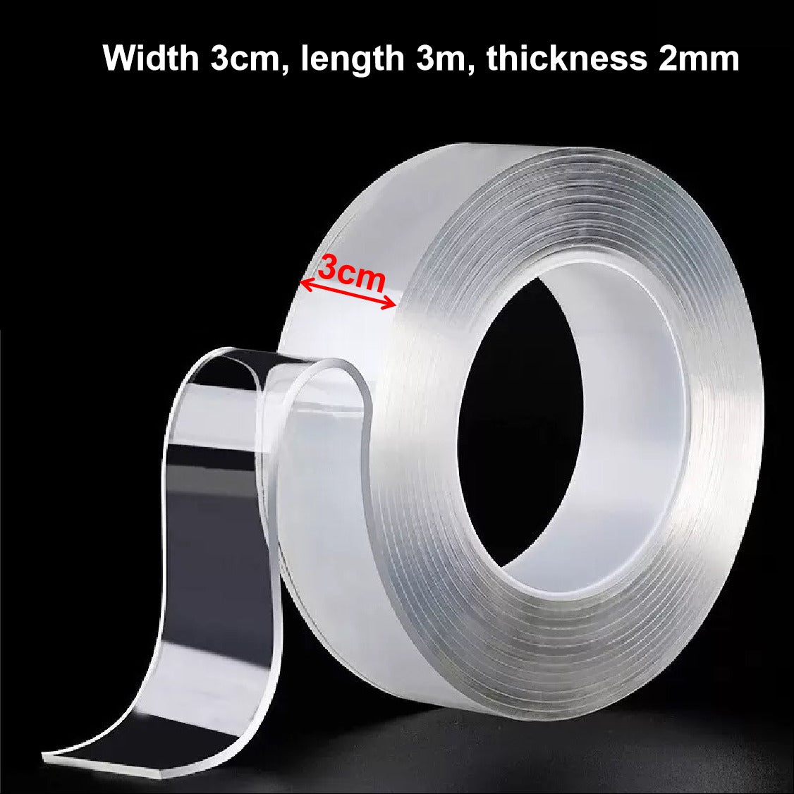 Nano Double Sided Transparent Tape Reusable Waterproof Tape For Cleaning Kitchen And Bathroom Supplies Tape