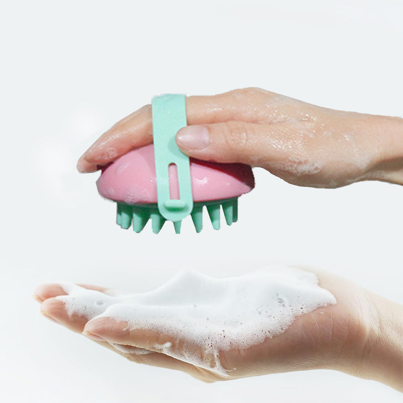 VIEJKLG Detachable Hair Products Comforts Scalp Massager Brush Waterproof Personal Cleaning Bathroom Accessories Shampoo Tool Gift For Boyfriend - Pink