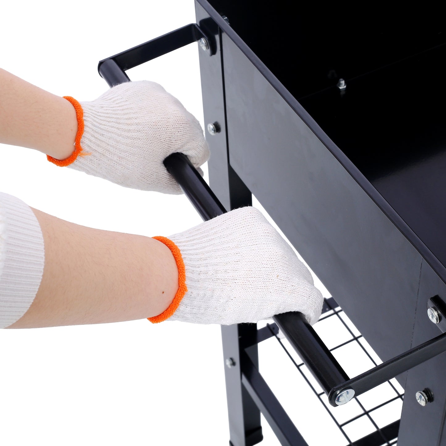 Products Elevated Mobile Raised Ergonomic Metal Planter Garden Bed For Backyard, Patio W Wheels, Low