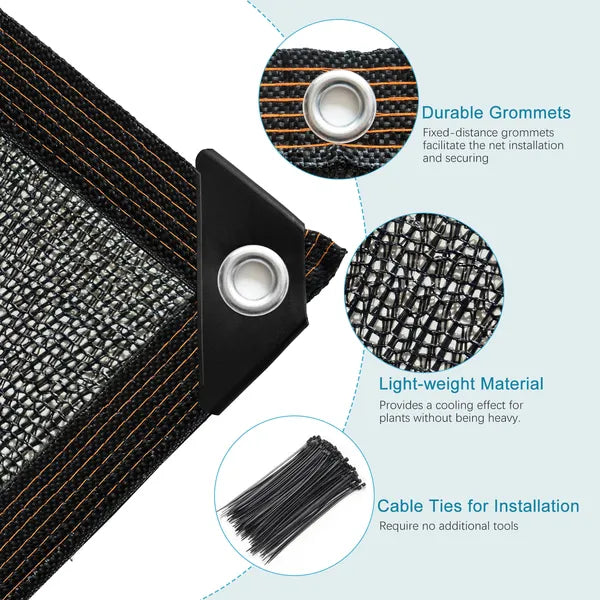 Reinforcement Magic Tool, Finished Product Of Sunshade Net With Nail Fastening, Fixed In One Second, Resistant To Strong Wind, Durable And Not Damaging The Net.