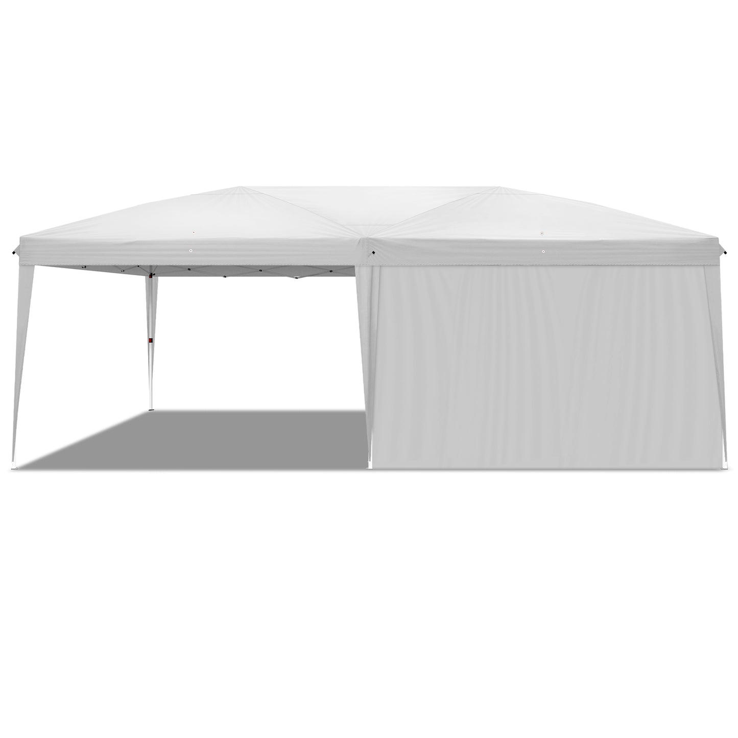 10x20ft White 4 Sides -2 Windows Folding Shed Oxford Cloth Spray Painted Iron Pipe Portable