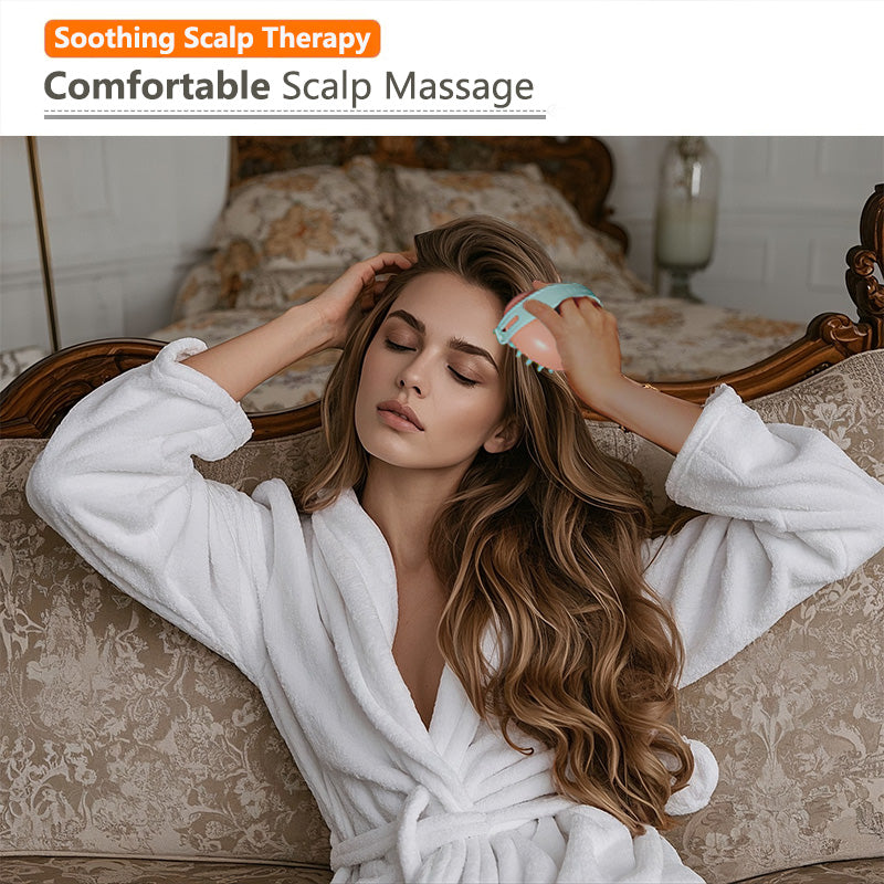 VIEJKLG Detachable Hair Products Comforts Scalp Massager Brush Waterproof Personal Cleaning Bathroom Accessories Shampoo Tool Gift For Boyfriend - Pink