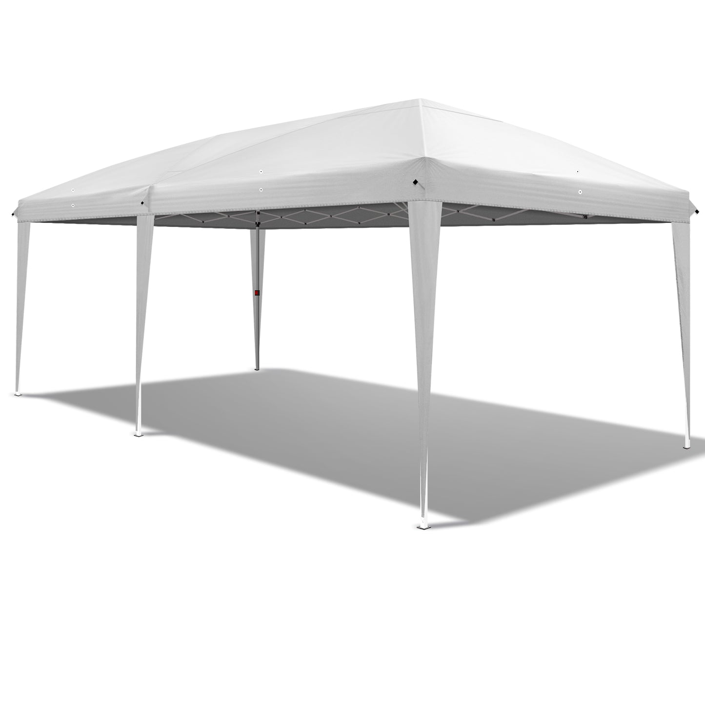 10x20ft White 4 Sides -2 Windows Folding Shed Oxford Cloth Spray Painted Iron Pipe Portable