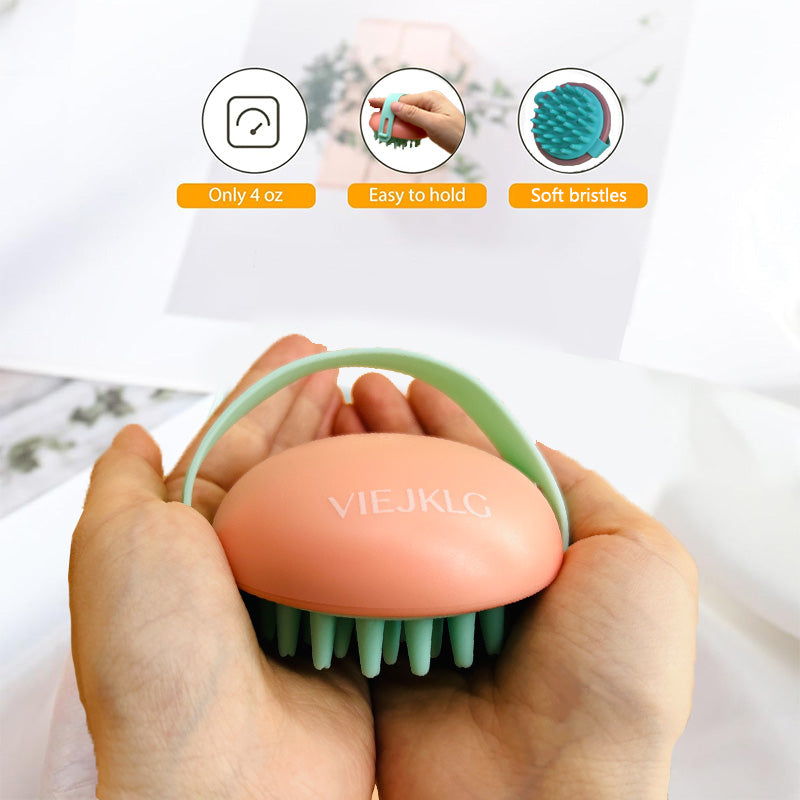 VIEJKLG Detachable Hair Products Comforts Scalp Massager Brush Waterproof Personal Cleaning Bathroom Accessories Shampoo Tool Gift For Boyfriend - Pink