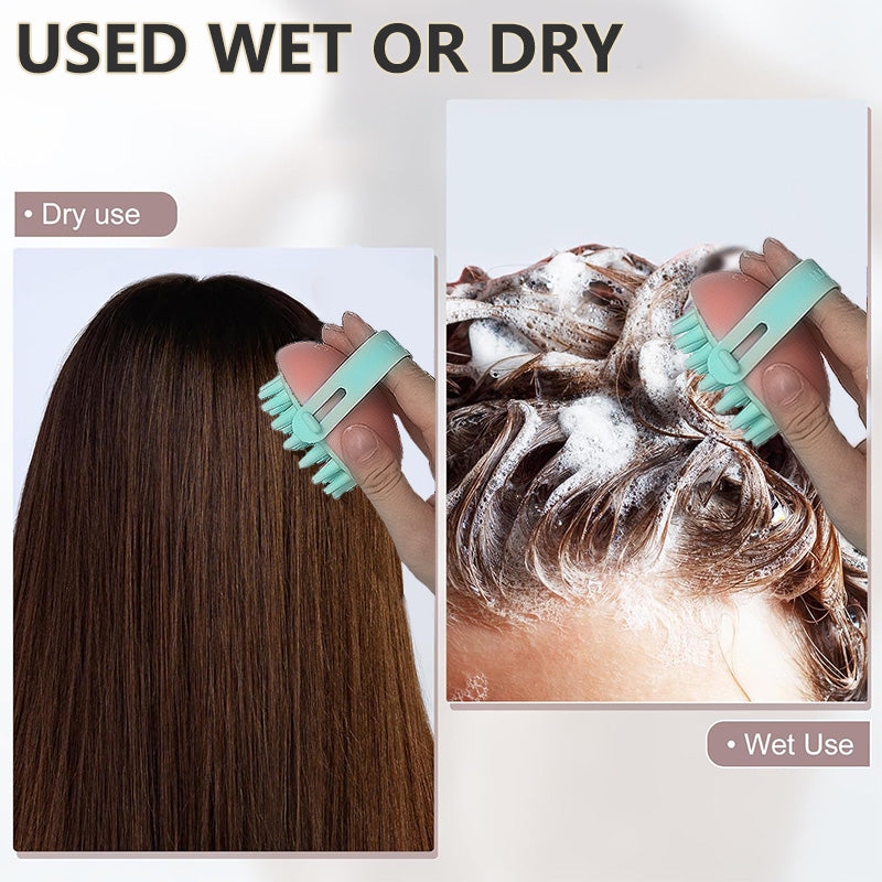 VIEJKLG Detachable Hair Products Comforts Scalp Massager Brush Waterproof Personal Cleaning Bathroom Accessories Shampoo Tool Gift For Boyfriend - Pink