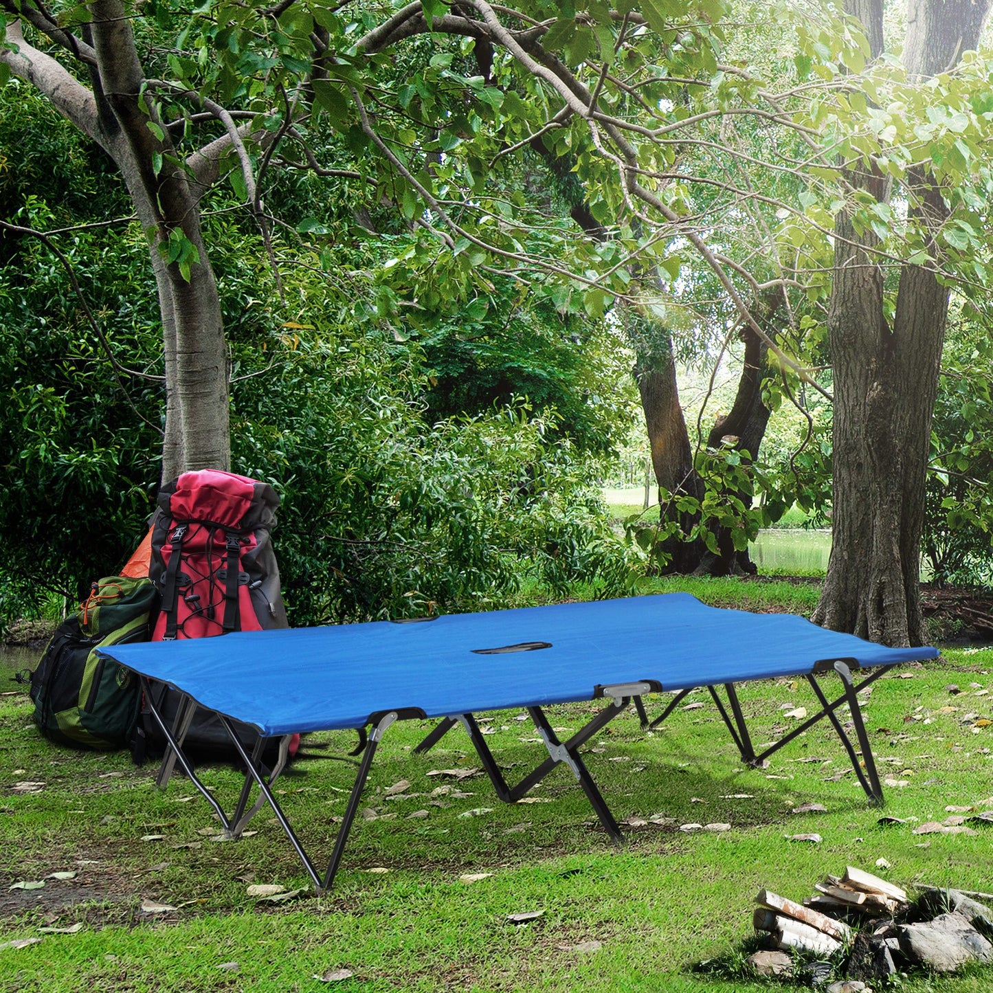 2 Person Folding Camping Cot for Adults