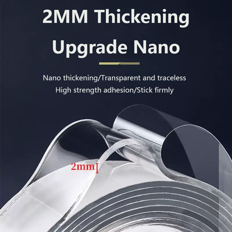 Nano Double Sided Transparent Tape Reusable Waterproof Tape For Cleaning Kitchen And Bathroom Supplies Tape