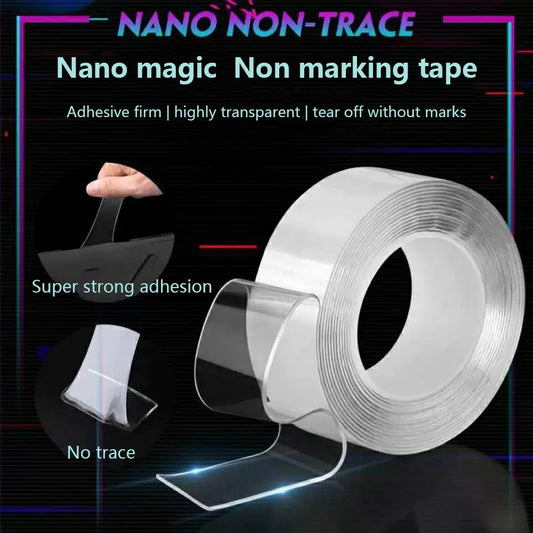 Nano Double Sided Transparent Tape Reusable Waterproof Tape For Cleaning Kitchen And Bathroom Supplies Tape