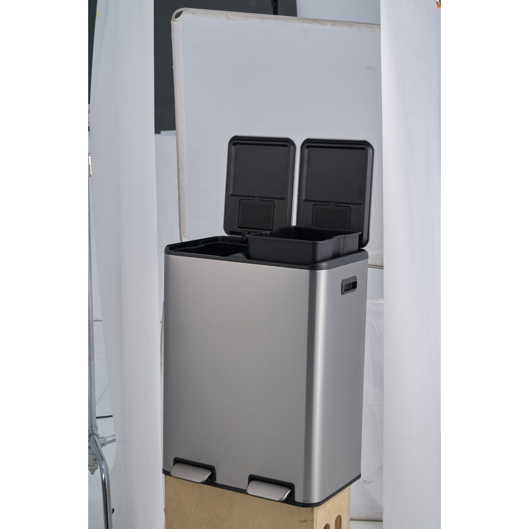 SSTC602-60L-S, Stainless Steel Kitchen Trash Can, 60L